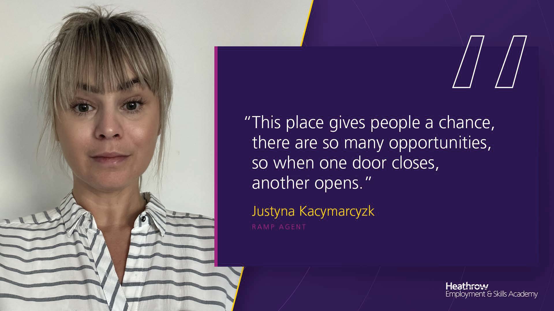 Supporting Our Local Community Into Extraordinary Jobs and Careers At Heathrow: Meet Justyna